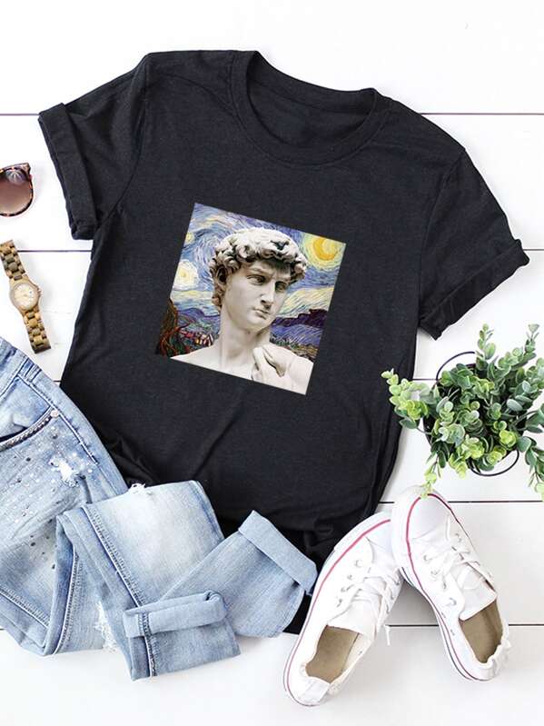 

Figure Graphic Short Sleeve Tee, Black