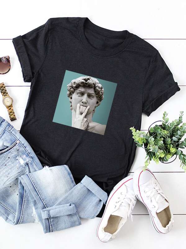 

Figure Graphic Short Sleeve Tee, Black