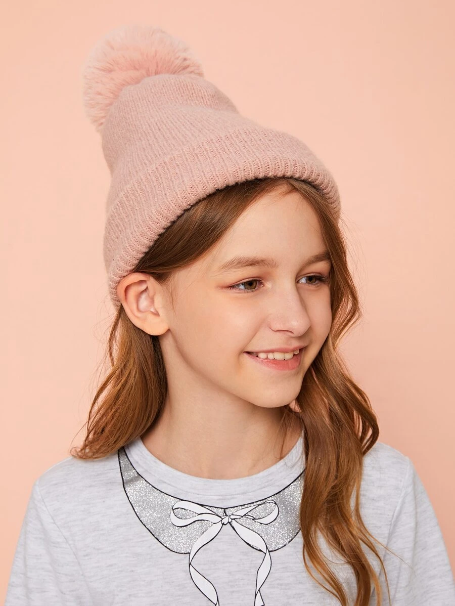 Gorro de Niñas con diseño de pompón