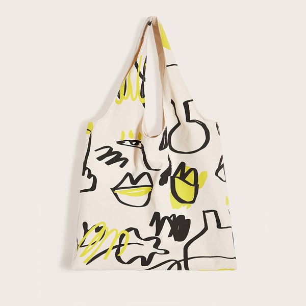 

Cartoon Graphic Book Bag, Multicolor