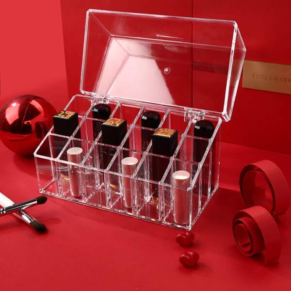 

1pc Clear Multi-compartment Storage Box