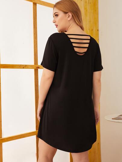 Plus Ladder Cut Out Night Dress