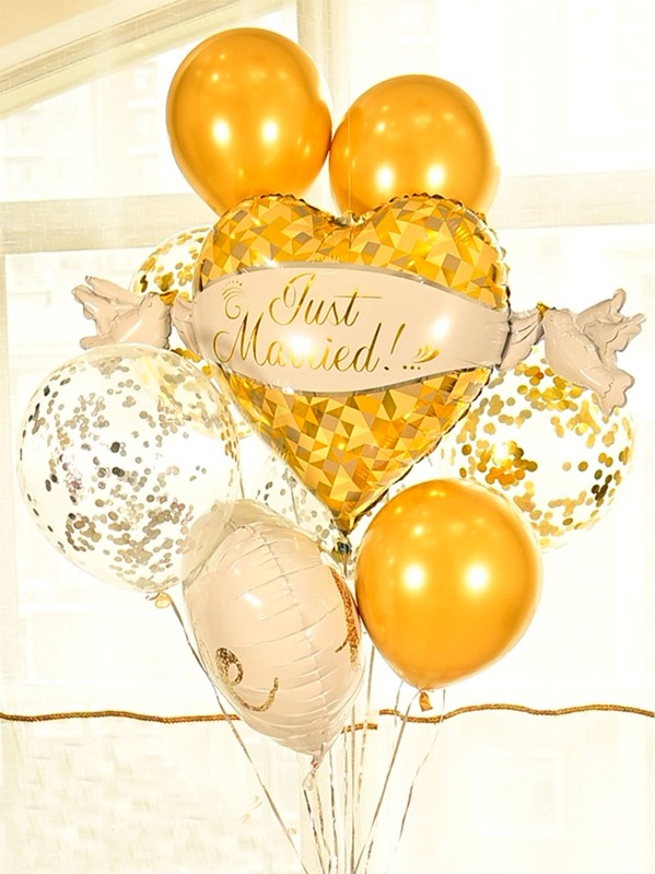 

Letter Graphic Aluminum Foil Balloon Set, Multicolor