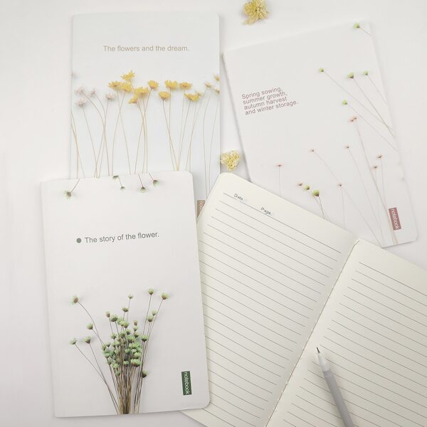 

1pack Floral Print Cover Notebook