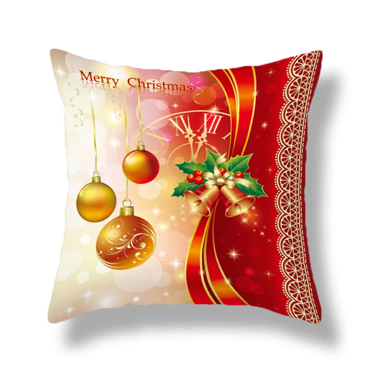

1pc Christmas Pattern Cushion Cover Without Filler, Multicolor