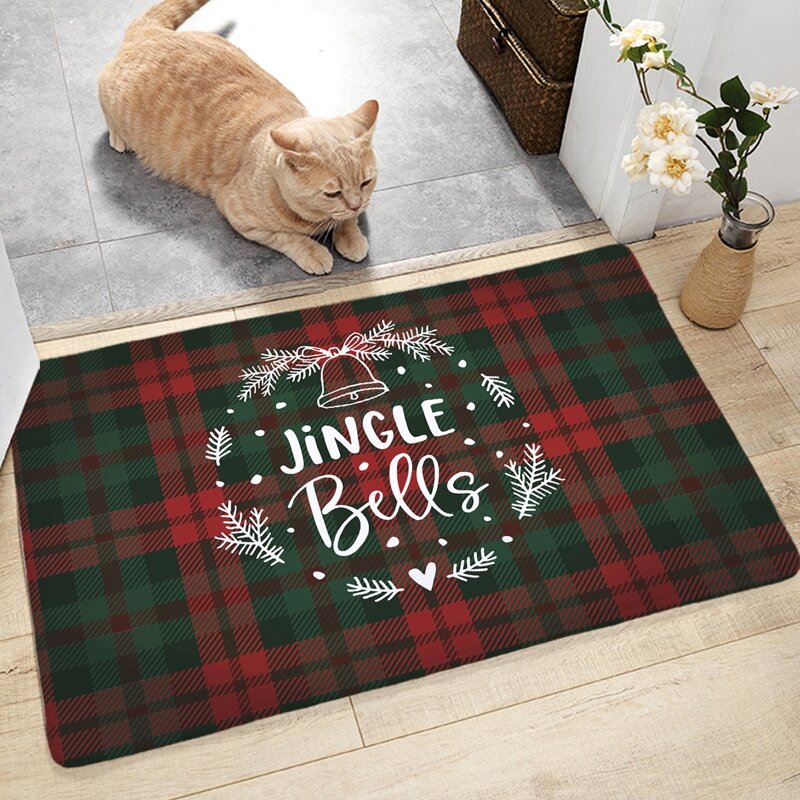 

Christmas Plaid Pattern Floor Mat, Multicolor