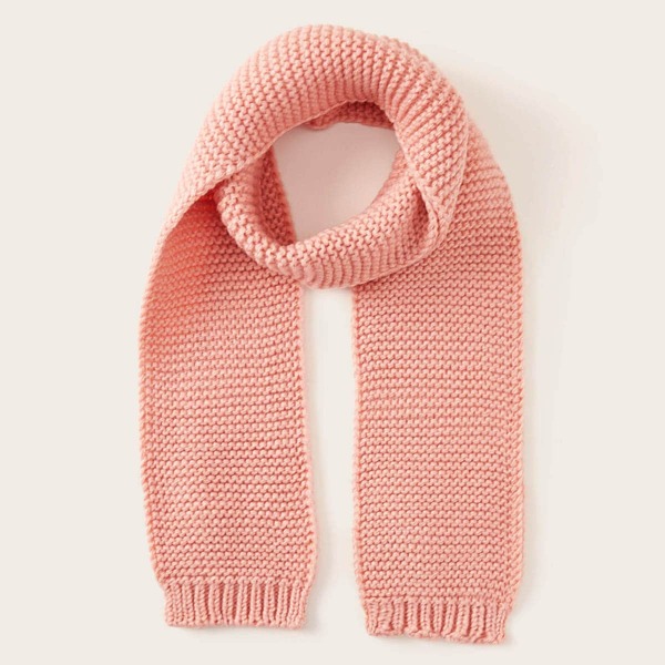 

Toddler Girls Solid Knitted Scarf, Pink