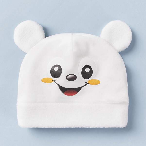 

Baby Cartoon Graphic Ear Decor Beanie, Multicolor