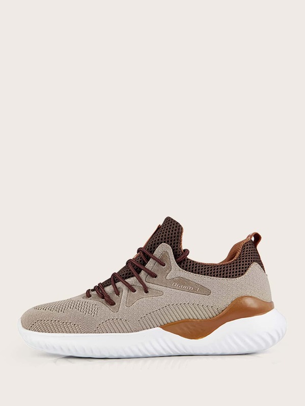 

Men Color Block Lace-up Front Sneakers, Multicolor