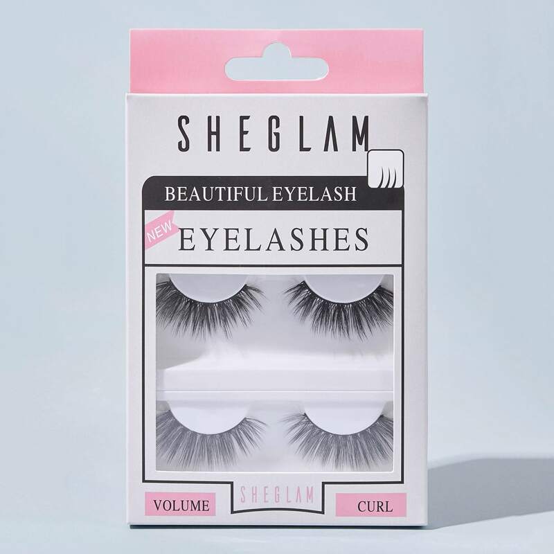 

2pairs Natural 3D Thick False Eyelashes, Black