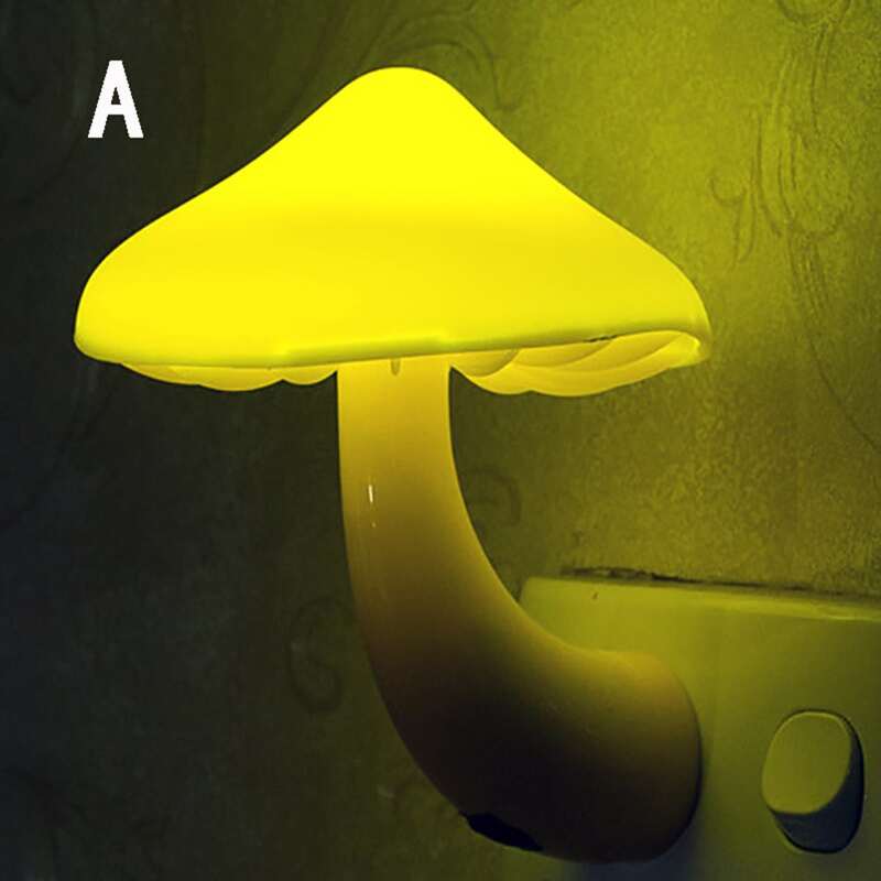 

1pc Mushroom Shaped Light Sensor Night Light, Multicolor