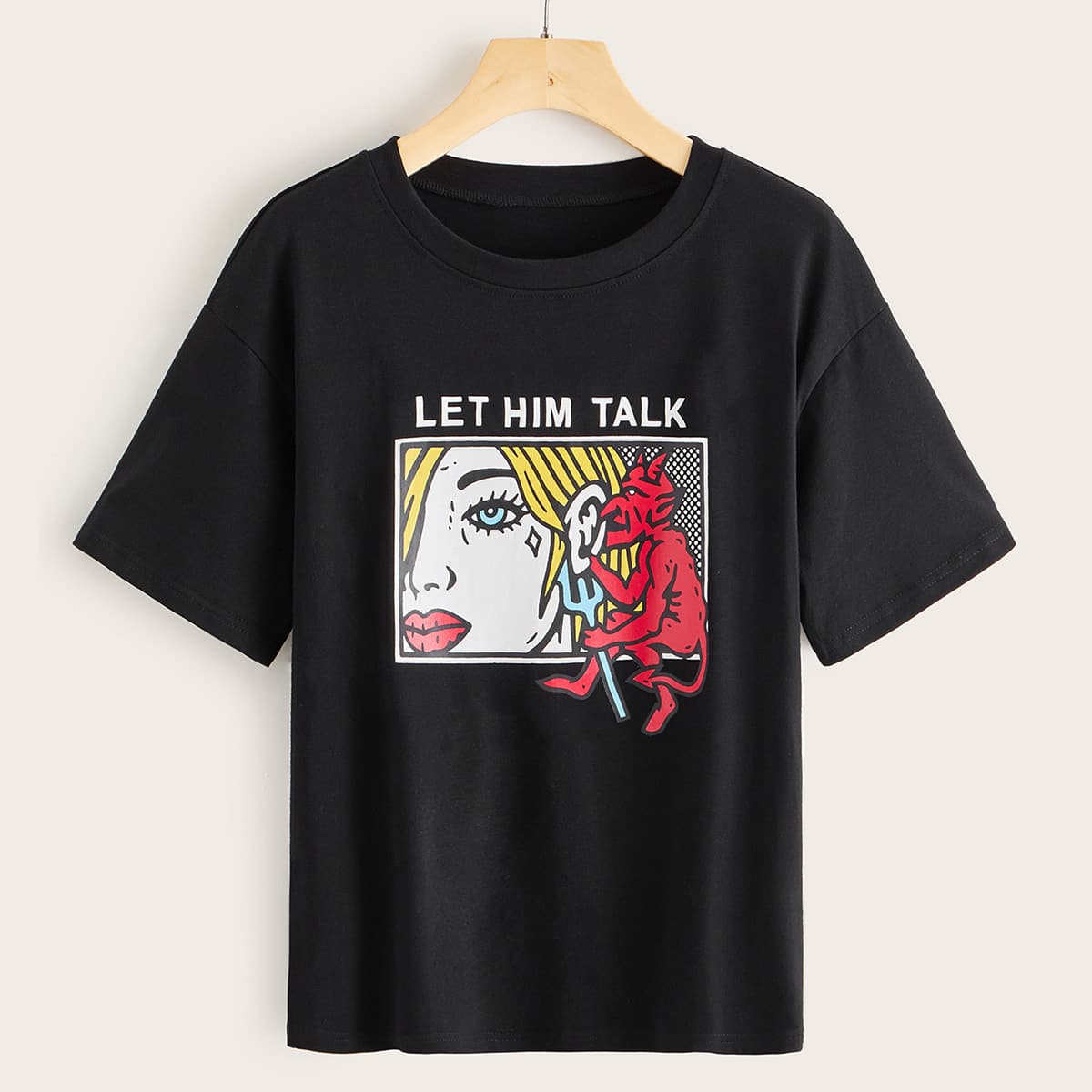 

Pop Art Print Black Tee