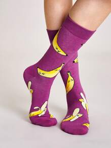 1雙香蕉圖案襪子 - 彩色 - 查看 5