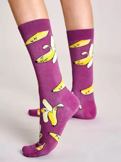1雙香蕉圖案襪子