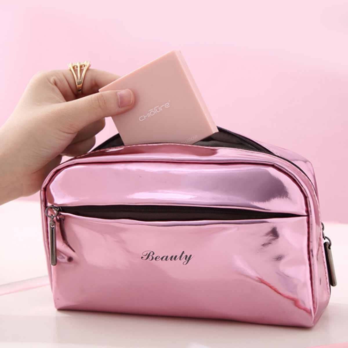 

1pc Random Portable Laser Makeup Storage Bag, Multicolor