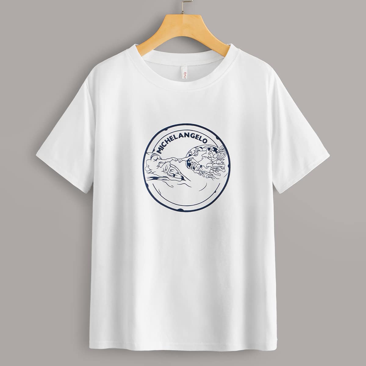 

Letter & Figure Graphic Short Sleeve Tee, White