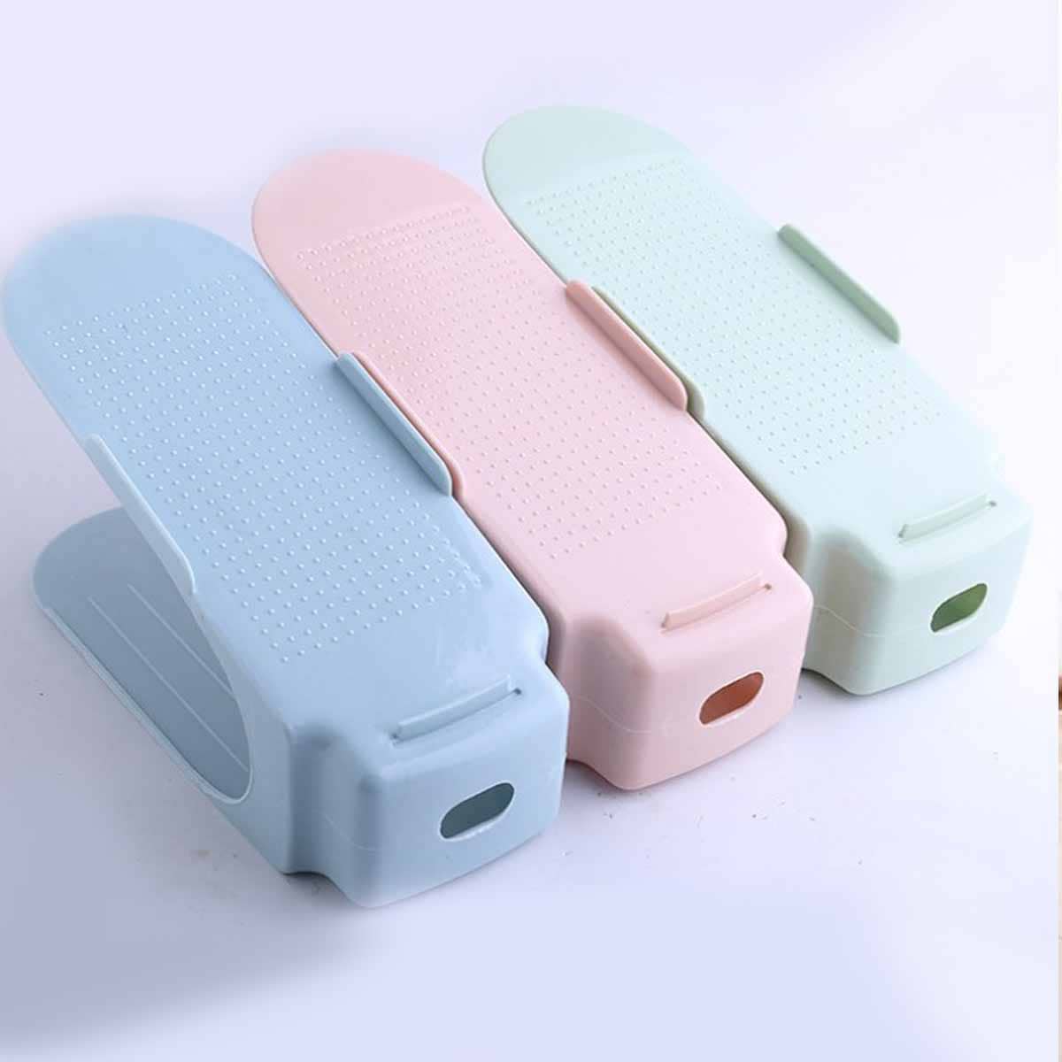 

1pc Random Double Layer Shoes Storage Rack, Multicolor