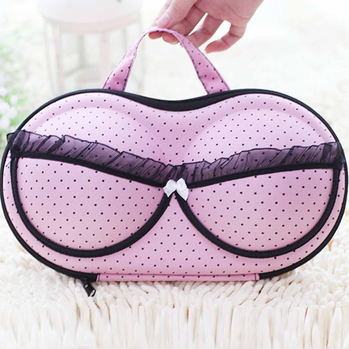 

1pc Random Travel Portable Bra Storage Bag, Multicolor