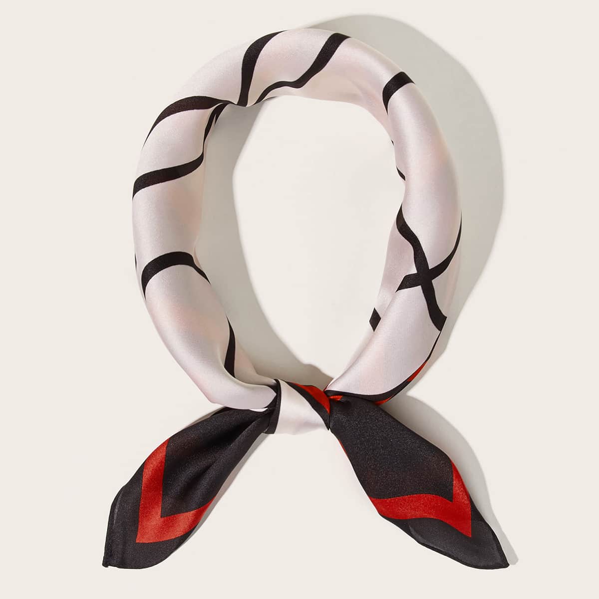 

Striped Pattern Bandana, Multicolor