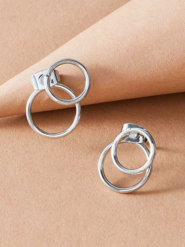 

Серьги-гвоздики с декором 1 пара, Серебряные