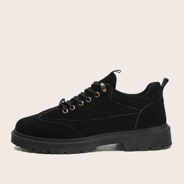 

Men Lace-up Front Suede Dress Shoes, Black