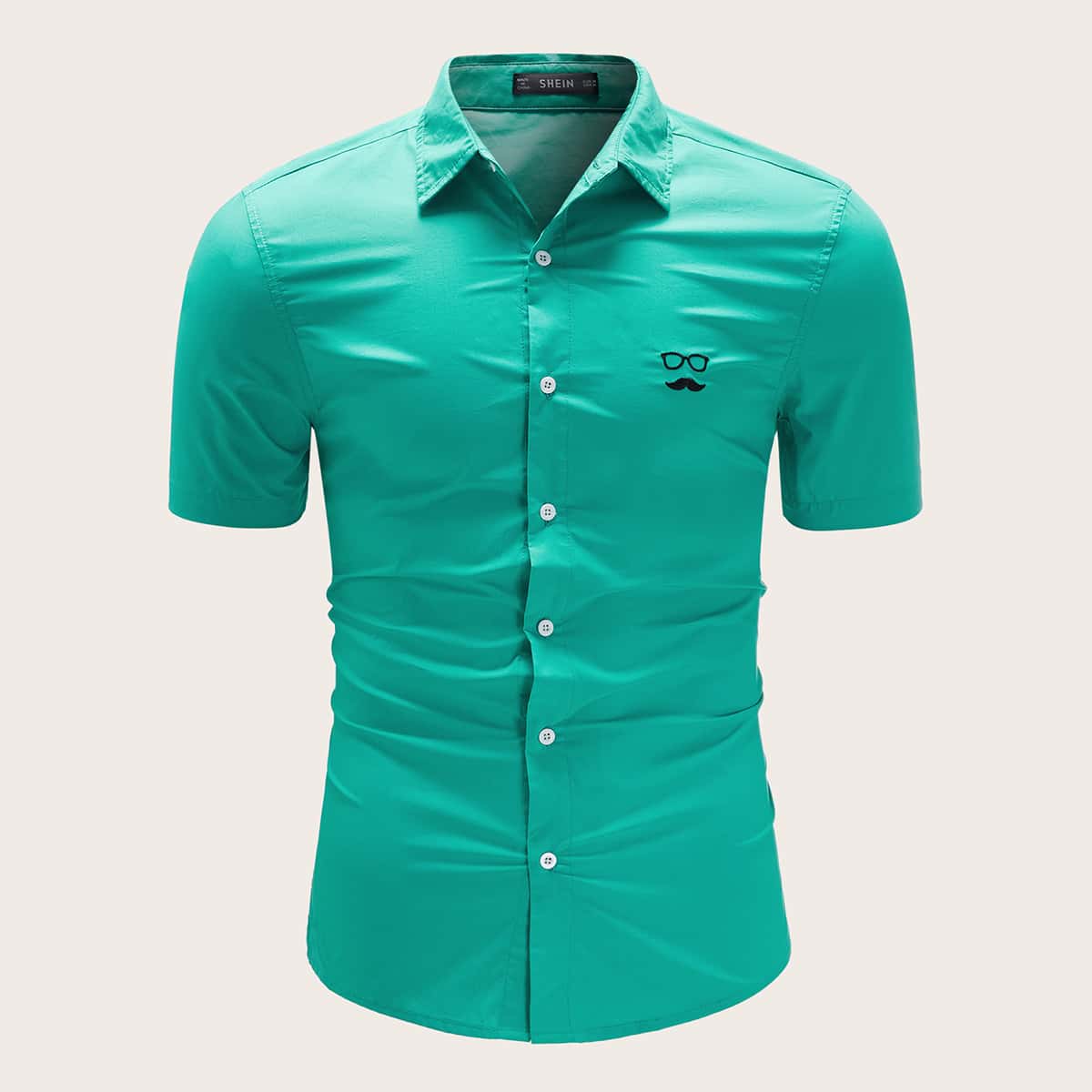 

Guys Embroidered Graphic Shirt, Green bright