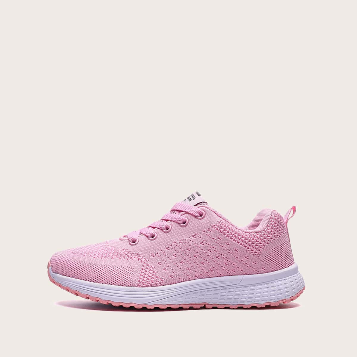 

Lace-up Front Wide Fit Sneakers, Pink