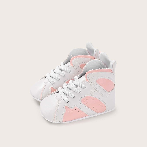 

Baby Girl Two Tone Perforated Sneakers, White
