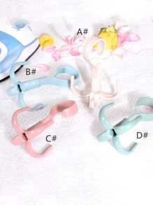 1pc Multifunctional Four-claw Belt Hook, White Plastic Scarf Hanger, Multifunction Shoes Rack For Home - Multicolor - View 5