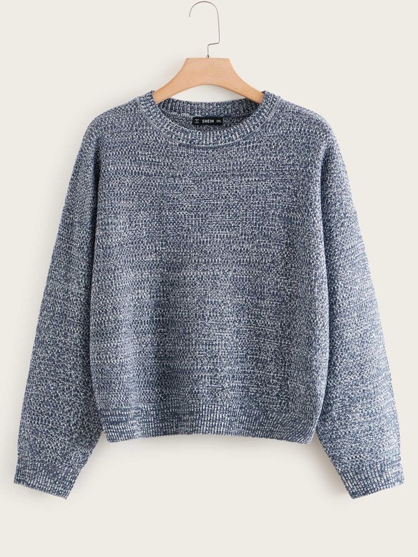 

Plus Space Dye Sweater, Navy