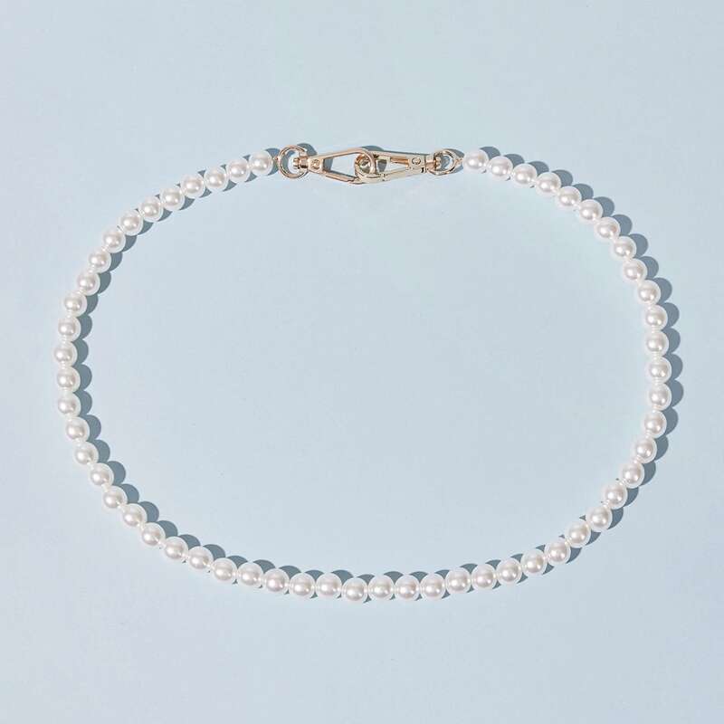 

Faux Pearl Decor Waist Chain, Beige