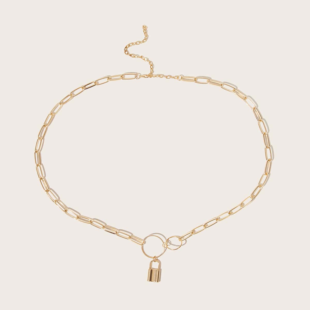 

Lock Decor Waist Chain, Gold