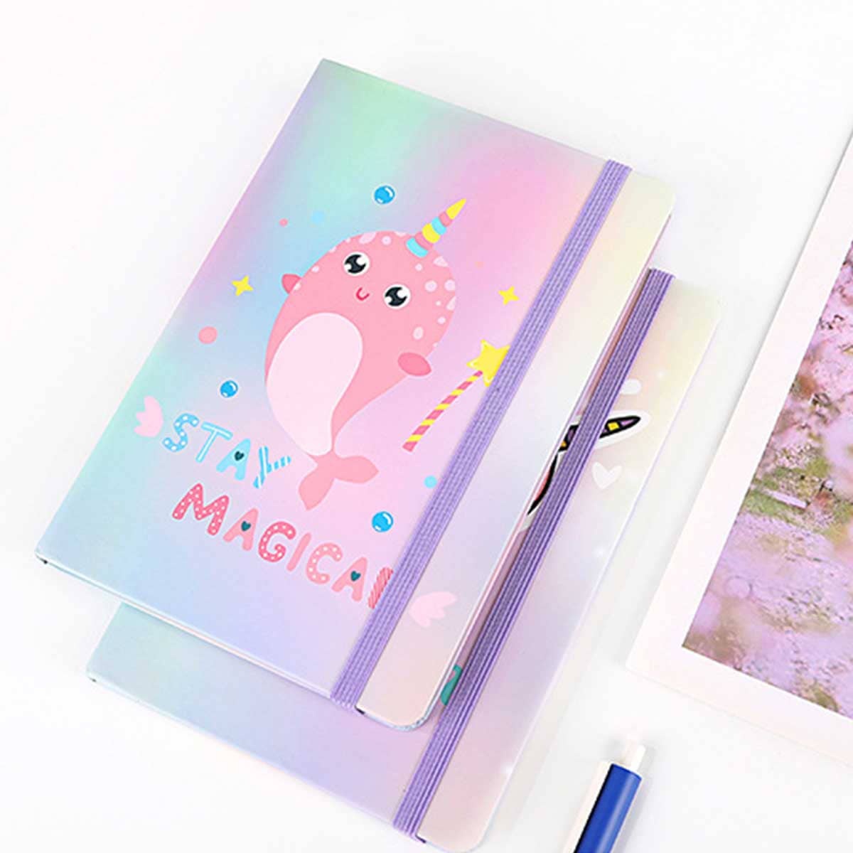 

1pack Cartoon Narwhal Print Notebook