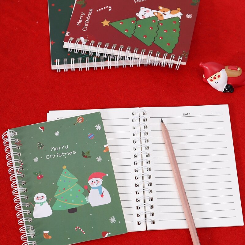 

1pack Christmas Print Cover Spiral Notebook