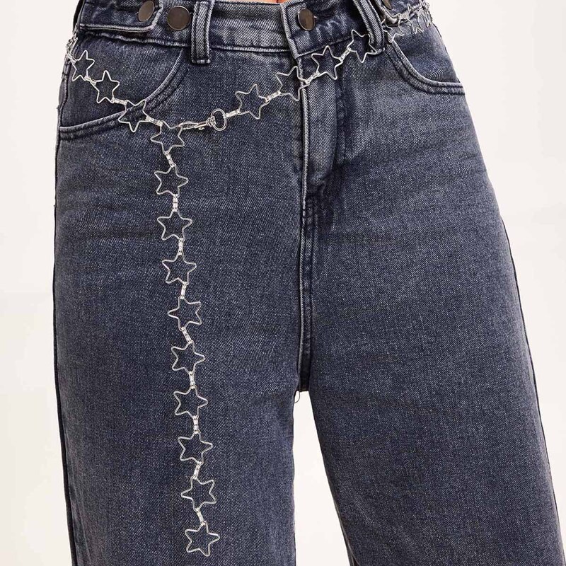 

Star Decor Waist Chain, Silver