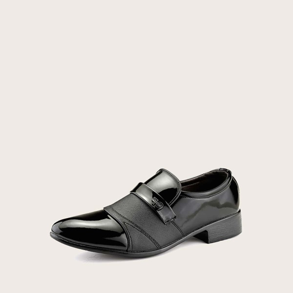 

Men Wide Fit Patent Dress Shoes, Black
