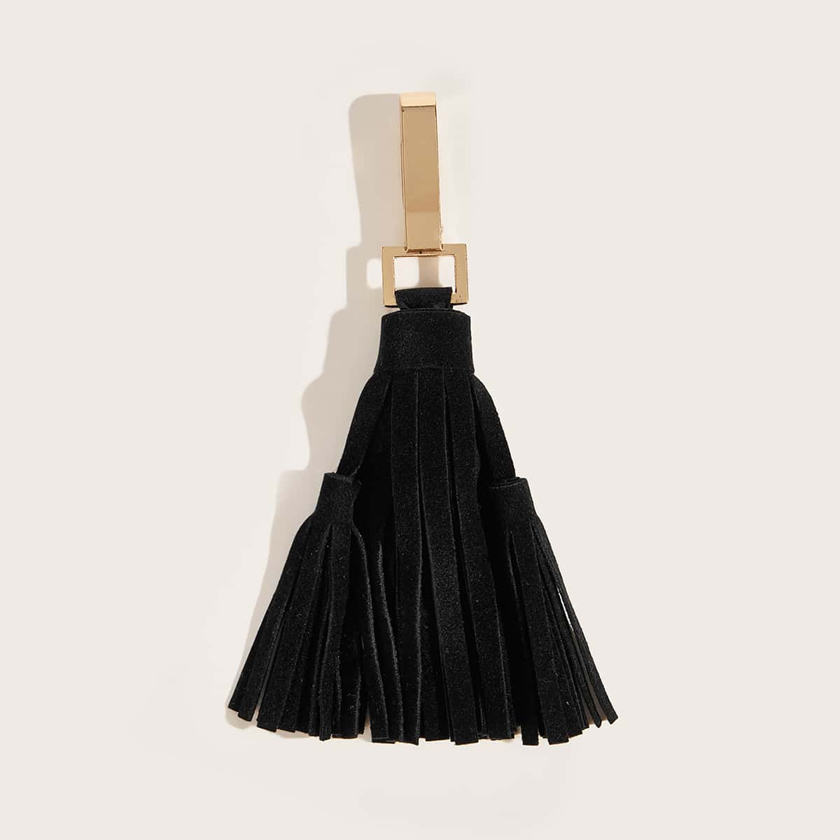 

Tassel Charm Bag Accessory, Black