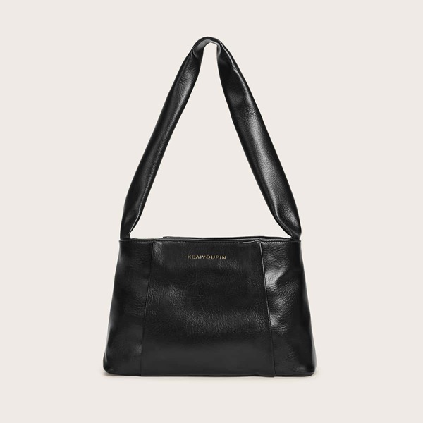 

Leather Look Tote Bag, Black
