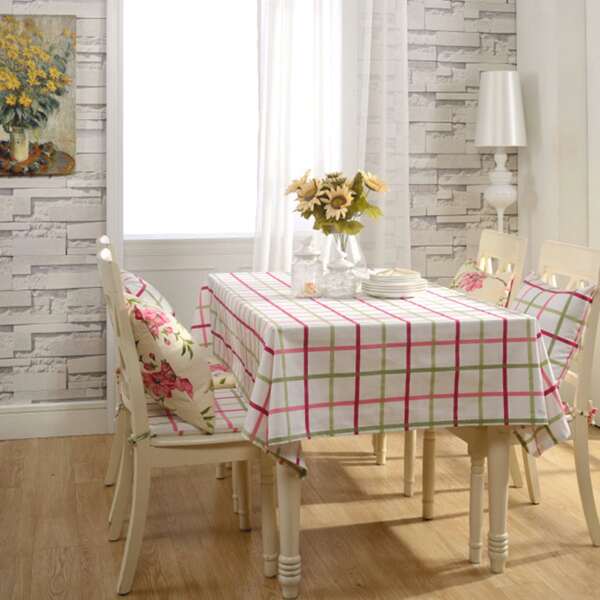 

Plaid Pattern Print Tablecloth, Multicolor