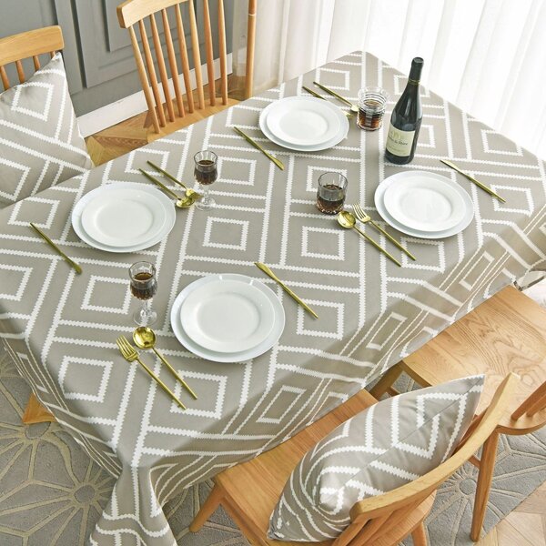 

Diamond Pattern Print Tablecloth, Multicolor