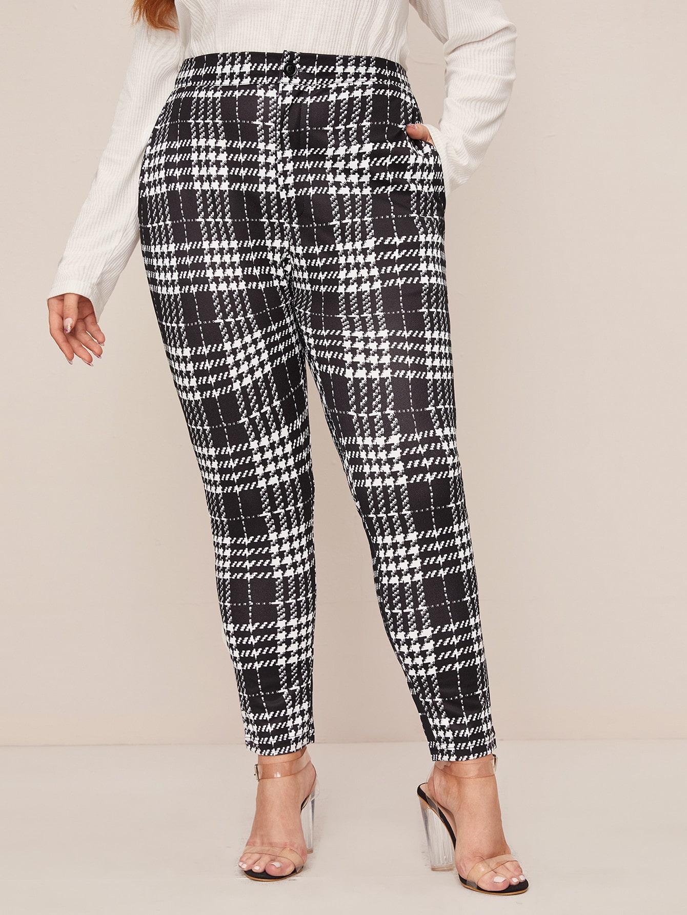 tartan plaid skinny pants