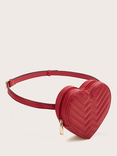 marsupio chevron a forma di cuore