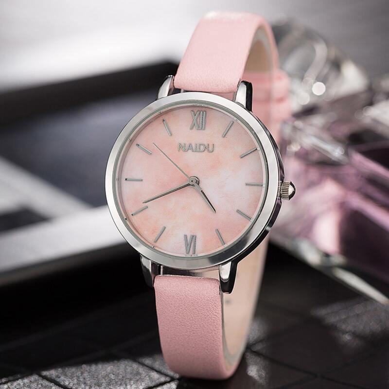 

Pu Strap Marble Pattern Dial Watch