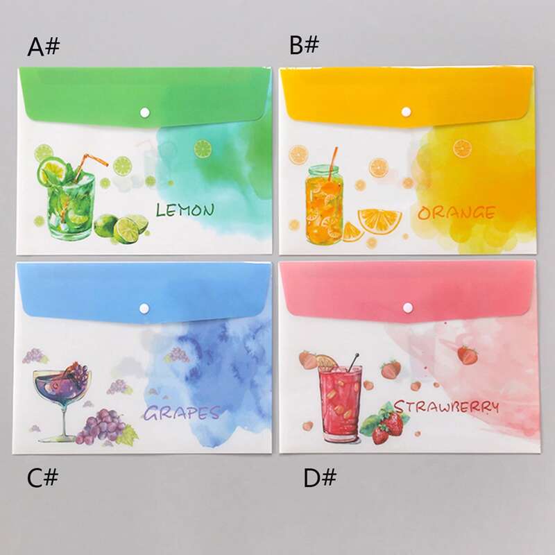 

1pc Fruit Juice Print File Bag