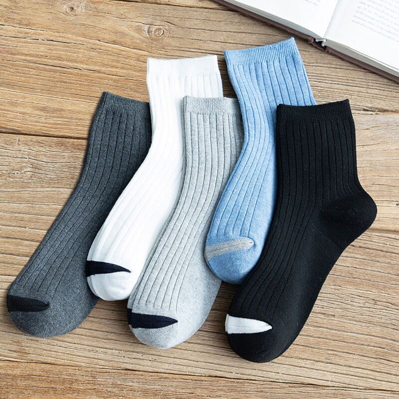 

5pairs Guys Color Block Socks, Multicolor