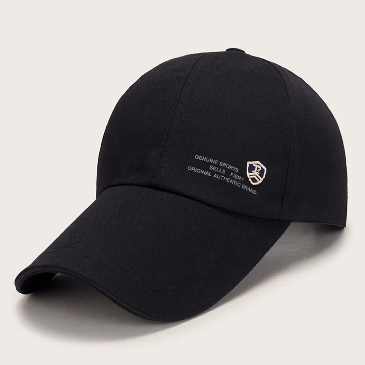 

Guys Slogan Graphic Baseball Cap, Black