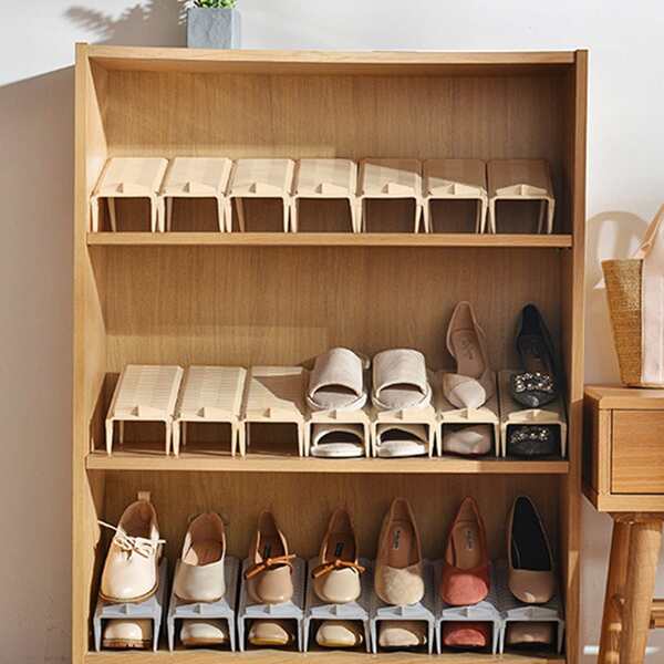 

1pc Double Layer Shoes Storage Rack, Multicolor