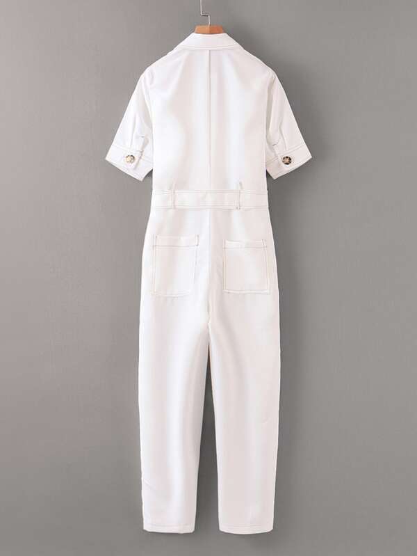 belted cargo jumpsuit