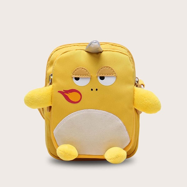 

Girls Cartoon Design Crossbody Bag, Yellow
