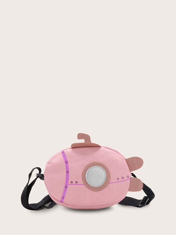

Girls Submarine Design Canvas Crossbody Bag, Pink
